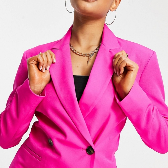 Women double breasted slim blazer - Picture 2 of 7